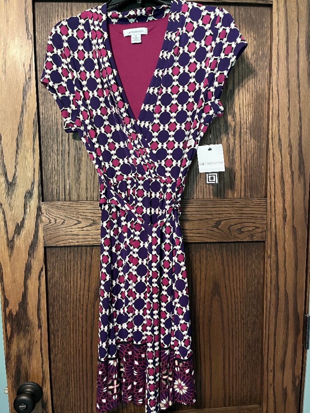Liz Claiborne Purple Sensation Multi Color Dress Size M